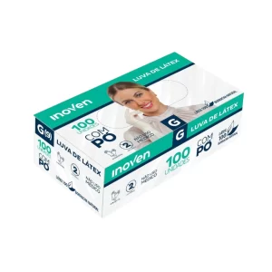 Luva de Procedimentos com Pó CA 45332 G com 100 unidades Inoven