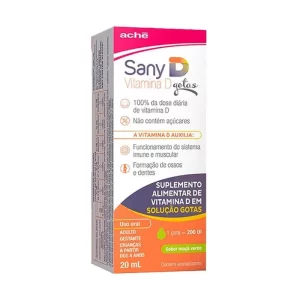 Suplemento Alimentar Sany D Solução Gotas Sabor Maça Verde 20ml