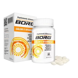 Suplemento Alimentar Borg Cálcio e Vitamina D 60 Cápsulas Gel