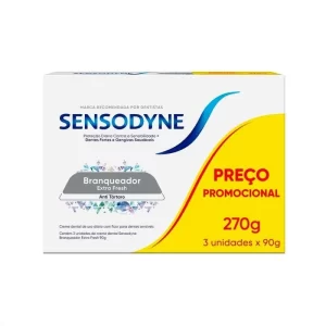 Kit Creme Dental Sensodyne Branqueador Extra Fresh 3 Unidades 90g