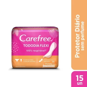 Protetor Diário Carefree Tododia Flex Sem Fragrância 15 un