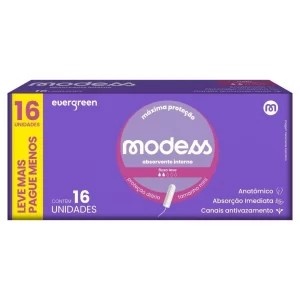 Absorvente Interno Modess Tamanho Mini 16un