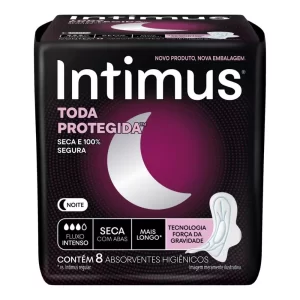 Absorvente Intimus Toda Protegida Seco com Abas - 8 Unidades