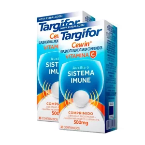 Kit 2 Vitamina C Targifor Cewin 500mg 30 Comprimidos de Liberação Prolongada