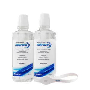 Kit Odomed Halicare Enxaguante Bucal Extra Limpador de Língua (3 produtos)