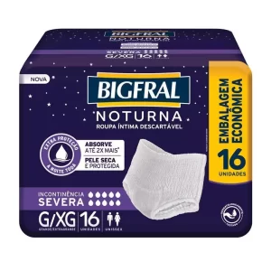 Roupa Íntima Bigfral Noturna G/XG 16 Unidades