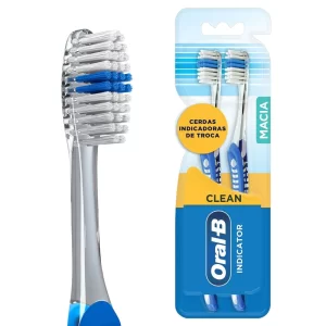 Escova de Dente Oral-B Clean Cerdas Indicadoras de Troca 2 Unidades