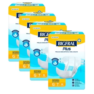 Kit 4 Fralda Bigfral Plus G 7 Unidades