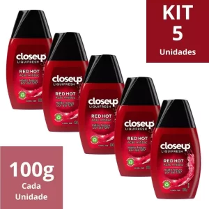 Gel Dental Close Up Red Hot Kit 5 Unidades 100g Cada