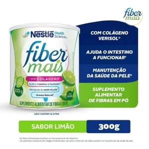 Suplemento Alimentar FiberMais Colágeno Mix de Fibras Sabor Limão 300g