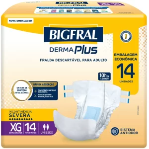 Fralda Geriátrica Bigfral Derma Plus XG 14 Unidades
