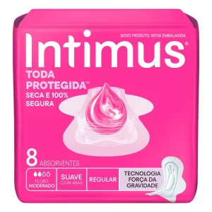 Absorvente Intimus Toda Protegida Dia Suave com Abas 8 Unidades